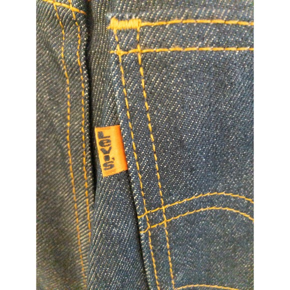 Vintage  Orange Tab Jeans 1970s Old Stock  316-0217.youth size 14 not women 27. - Picture 4 of 5